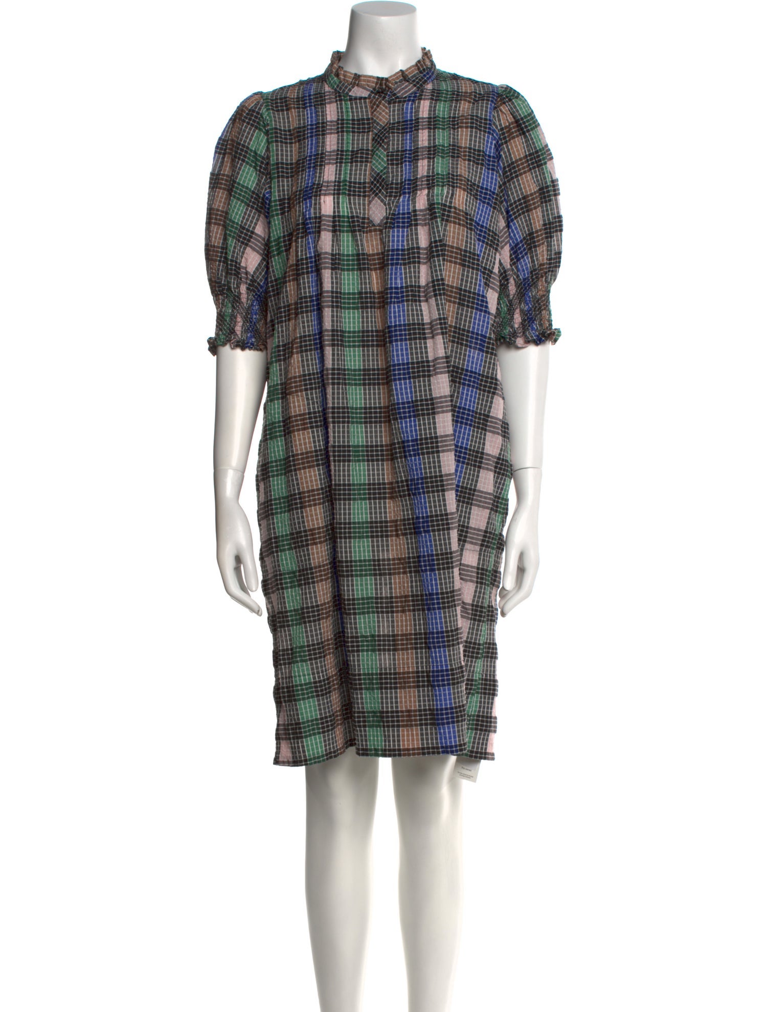 Munthe Plaid Print Knee-Length Dress